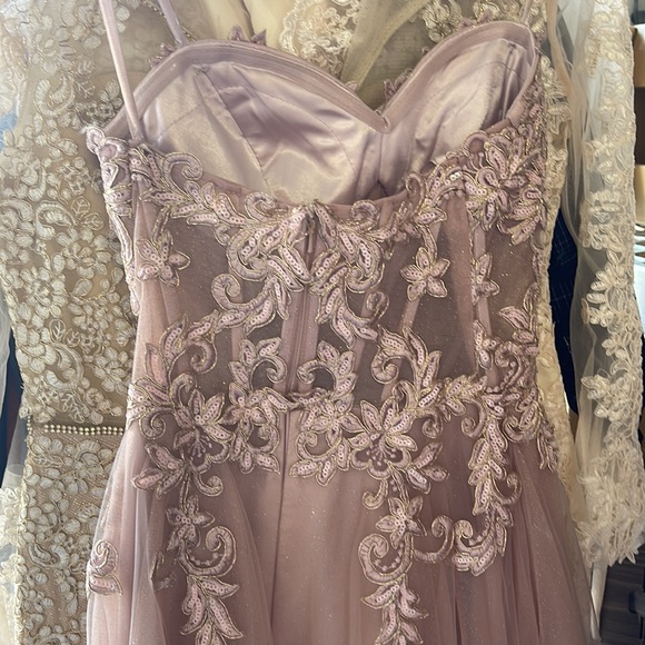 Rose Prom dress only wore once - Picture 2 of 3